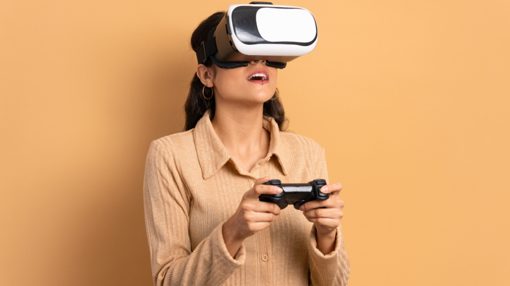 Virtual Reality while playing video game 